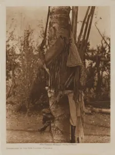 Offerings in the Sun Lodge, Piegan, 1926. Creator: Edward Sheriff Curtis