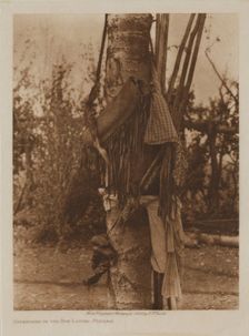 Offerings in the Sun Lodge, Piegan, 1926. Creator: Edward Sheriff Curtis