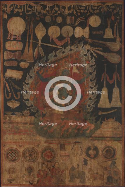 Offerings to the Goddess Palden Lhamo, late 16th century. Creator: Unknown.
