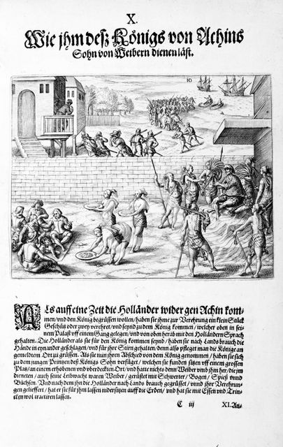 Offerings to the King, 1606. Creator: Theodor de Bry.
