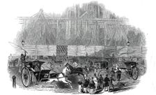 Office of the Board of Trade - scene on Sunday night, 1845. Creator: Ebenezer Landells