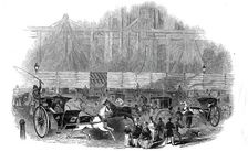 Office of the Board of Trade - scene on Sunday night, 1845. Creator: Ebenezer Landells