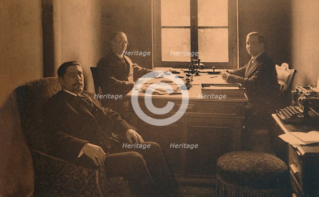 Office of the Consulate at the Cuban Embassy in Brussels, Belgium, 1927.  Creator: Unknown.