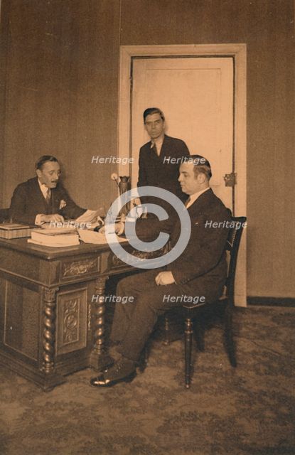 Office of the Secretary at the Cuban Embassy in Brussels, Belgium, 1927. Creator: Unknown.
