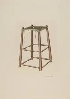 Office High Stool, c. 1940. Creator: Ursula Lauderdale