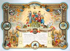 Office holder's certificate of the Female Lodge of the Manchester Unity Friendly Society, 1929