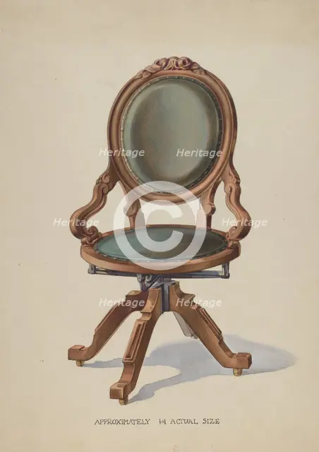 Office Swivel Chair, c. 1936. Creator: George Kirschner.