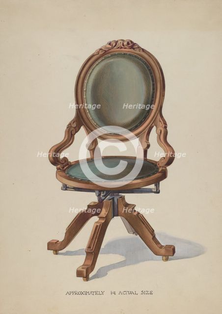 Office Swivel Chair, c. 1936. Creator: George Kirschner.