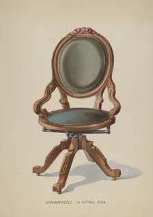 Office Swivel Chair, c. 1936. Creator: George Kirschner