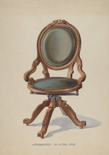 Office Swivel Chair, c. 1936. Creator: George Kirschner