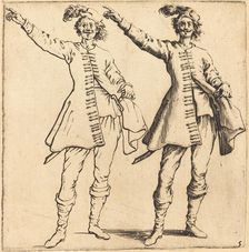 Officer, with Arm Extended, Front View, 1617 and 1621. Creator: Jacques Callot
