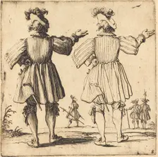 Officer with Plume, Seen from Behind, 1617 and 1621. Creator: Jacques Callot