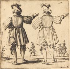 Officer with Plume, Seen from Behind, 1617 and 1621. Creator: Jacques Callot