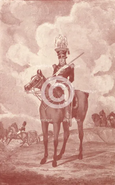 'Officer, Foot Artillery', c1825 (1909). Artist: Henry Thomas Alken.