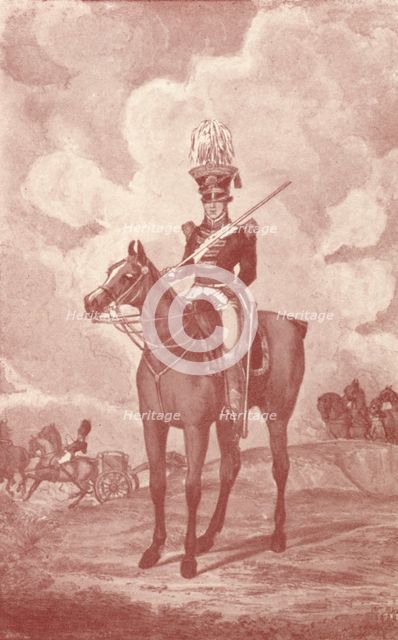 'Officer, Foot Artillery', c1825 (1909). Artist: Henry Thomas Alken.