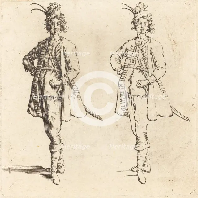 Officer, Front View, 1617 and 1621. Creator: Jacques Callot.