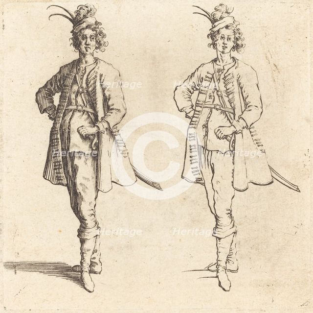 Officer, Front View, 1617 and 1621. Creator: Jacques Callot.