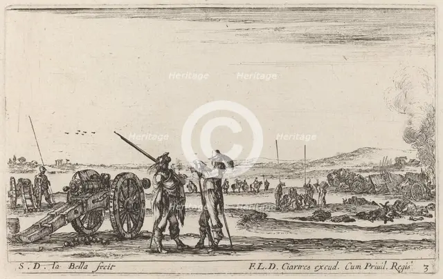 Officer Giving Orders to a Sentinel, c. 1641. Creator: Stefano della Bella.