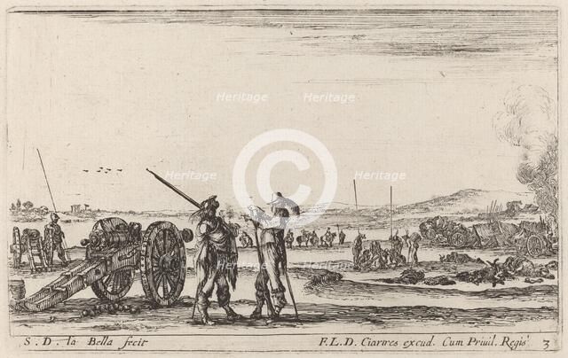 Officer Giving Orders to a Sentinel, c. 1641. Creator: Stefano della Bella.