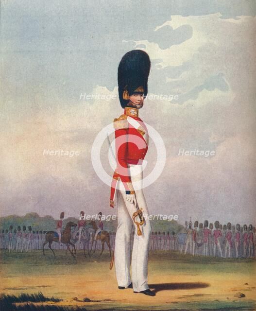 'Officer, Grenadier Guards', 19th century (1909). Artists: Ralph Nevill, L Mansion, S Eschauzier.