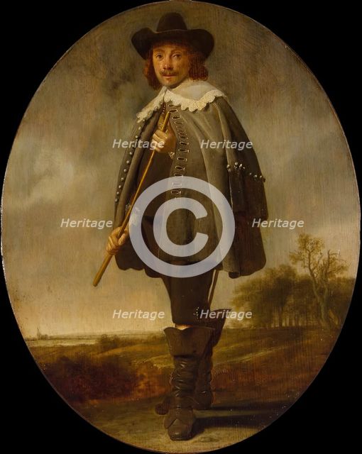 Officer in the Landscape (Portrait of a Man), 1640. Creator: Simon Kick.
