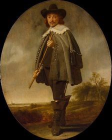 Officer in the Landscape (Portrait of a Man), 1640. Creator: Simon Kick