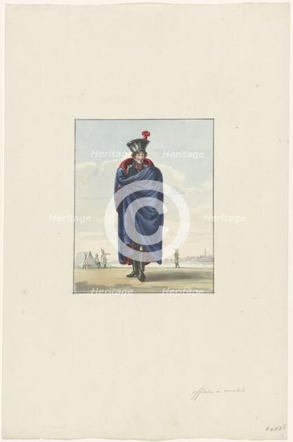 Officer in cape, 1830-1831.  Creator: Anon.