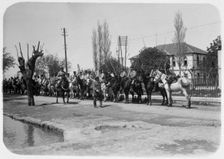 Officer inspecting a mounted detatchment of the French Foreign Legion, Syria, 20th century