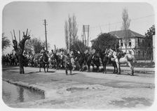 Officer inspecting a mounted detatchment of the French Foreign Legion, Syria, 20th century