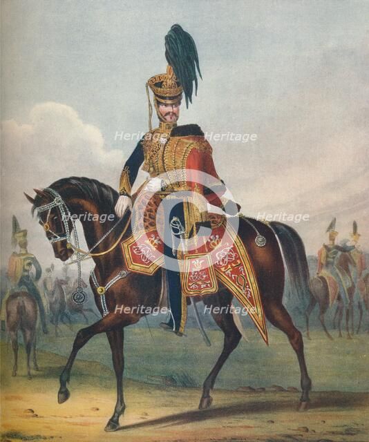 'Officer of the 10th (the Prince of Wales's Own) Royal Regiment of Hussars', 19th century (1909). Artists: Ralph Nevill, L Mansion, S Eschauzier.