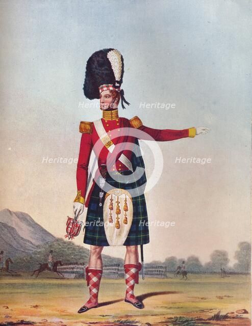 Officer of the 92nd Highland Regiment of Foot, c1833. (1914). Artist: Unknown