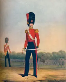 Officer of the Coldstream Guards (winter dress) 19th century (1909). Artists: Ralph Nevill, L Mansion, S Eschauzier