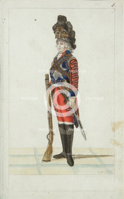 Officer of the Life Guards Cavalry Regiment, 1793. Artist: Geissler, Christian Gottfried Heinrich (1770-1844)