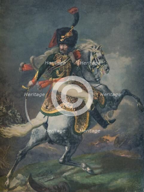 'Officer of the Mounted Chasseurs Charging. (Imperial Guard)', c1812, (1896).  Creator: Unknown.