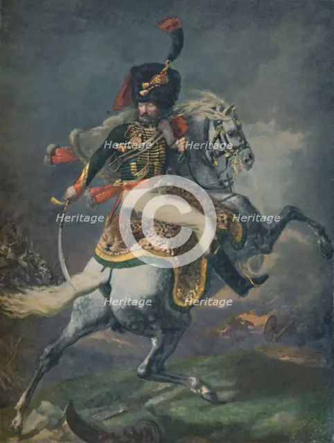 'Officer of the Mounted Chasseurs Charging. (Imperial Guard)', c1812, (1896).  Creator: Unknown.