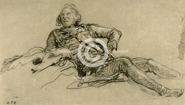 'Officer resting', 1752-1753, (1928). Artist: Giovanni Battista Tiepolo.