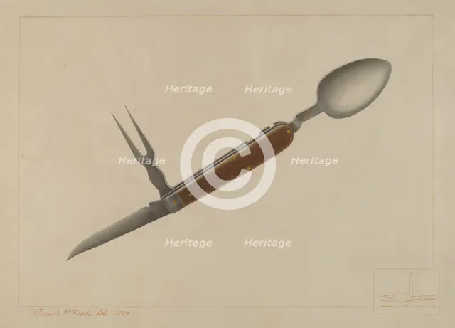 Officer's Mess Knife, c. 1938. Creator: Vincent P. Rosel.