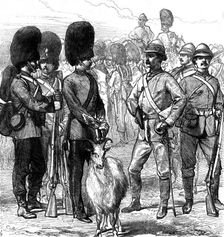 Officers and men of the 23rd Fusiliers in ordinary uniform and as equipped for the Gold Coast, 1873. Creator: Unknown