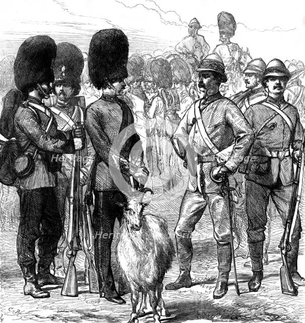 Officers and men of the 23rd Fusiliers in ordinary uniform and as equipped for the Gold Coast, 1873. Creator: Unknown.