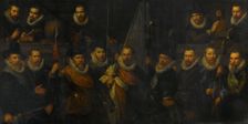 Officers and Other Civic Guardsmen of the IIIrd District of Amsterdam, under the Command of Captain Creators: Paulus Moreelse, Captain Jacob Gerritsz Hoyngh