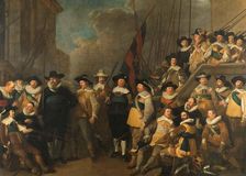 Officers and other Civic Guardsmen of the V District in Amsterdam under the command of Captain Corne Creator: Jacob Adriaensz. Backer