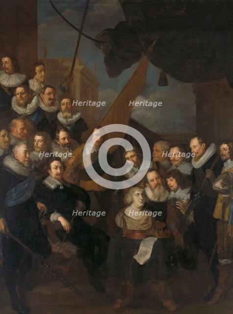 Officers and other Civic Guardsmen of the XIX District of Amsterdam, under the command of Captain Co Creator: Joachim von Sandrart I.