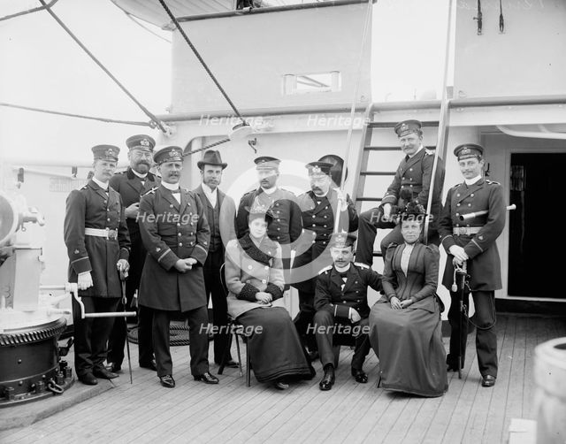 Officers and their visitors, German navy, 1893. Creator: Unknown.
