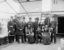 Officers and their visitors, German navy, 1893. Creator: Unknown