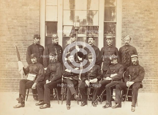 Officers at the School of Military Engineering, Chatham, 1850s. Creator: Attributed to Philip Henry Delamotte.