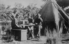 Officers breakfast, Colonia Dublan, between c1915 and c1920. Creator: Bain News Service