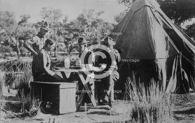 Officers' breakfast, Colonia Dublan, between c1915 and c1920. Creator: Bain News Service.