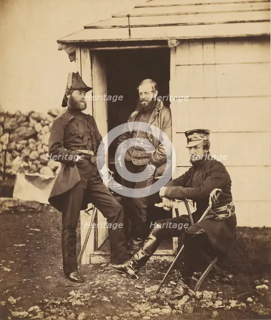 Officers on the Staff of Lt. General Sir G. Brown., 1855. Creator: Roger Fenton.