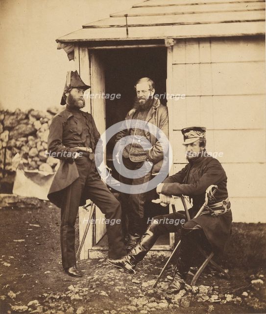 Officers on the Staff of Lt. General Sir G. Brown., 1855. Creator: Roger Fenton.