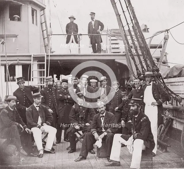 Officers of "Mendota", 1861-65. Creator: Unknown.